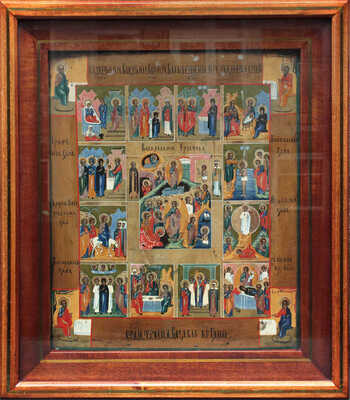 Икона «Воскресение Христово с праздниками»